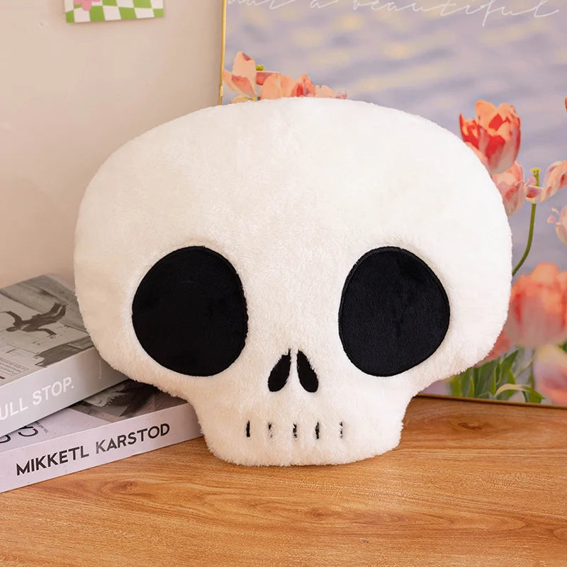 2026 New Custom Halloween Skull and Crossbones Plush Pillow Stuffed Pillow Festival Decoration Plush Skull