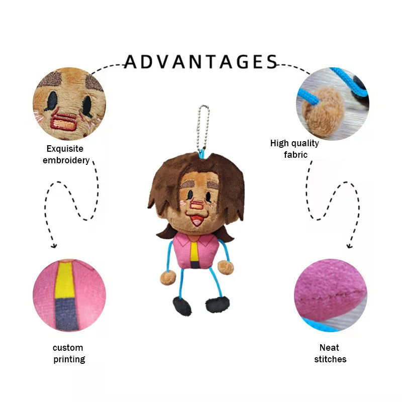DIXIN--OEM ODM Promotional Cute Mini Cotton Plush Toys Kawaii Mascot Pendant Soft Toys Professional Custom Plush Keychains