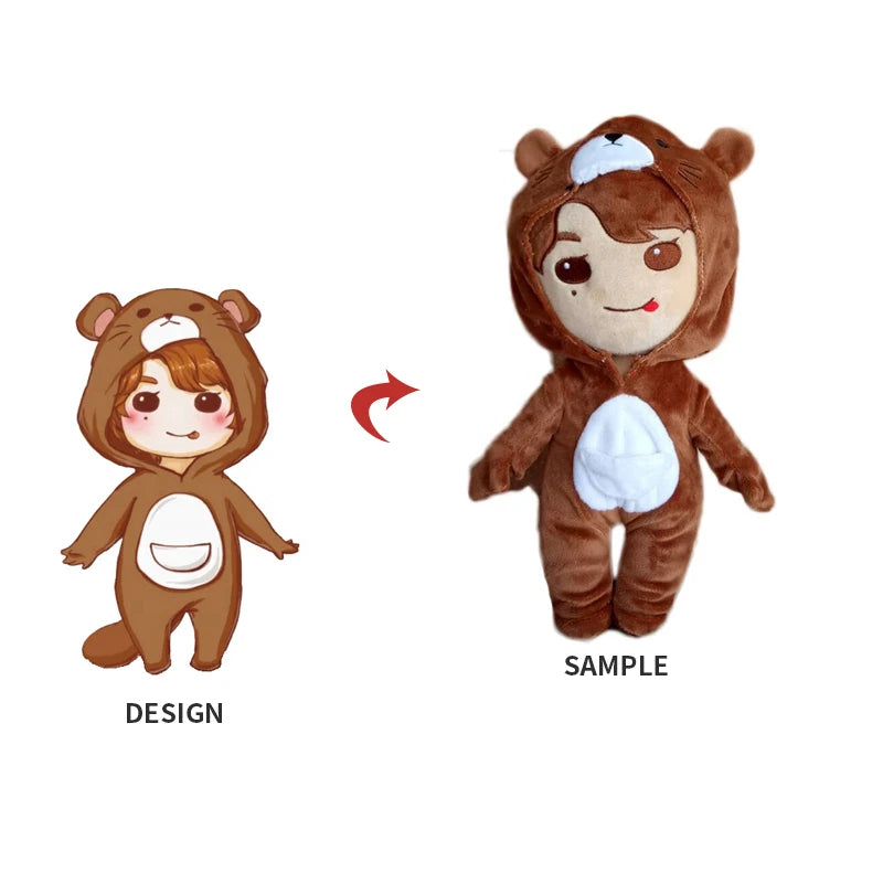 Custom Doll Manufacturers Stuffed Star Soft Toy Plush Doll Custom 20cm Lovely Souvenir Custom Anime Kpop Plush Dolls