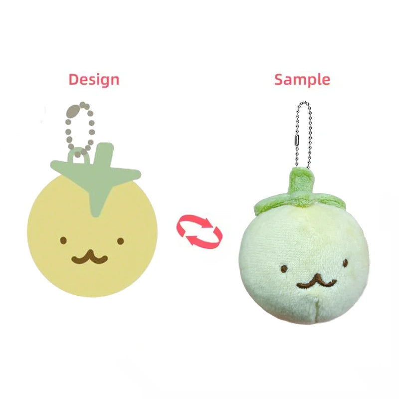 DIXIN Custom-made Mini Cute Plush Keychains From the Manufacturer Pet Sound Pendant BB Meow Stuffed Magnetic Cartoon Keychain
