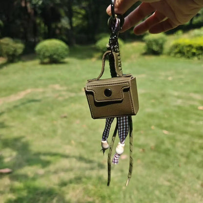 Mini Woven Handbag Keychain Simple Women Bag Hanging Rope Minimalist Urban Style Accessories