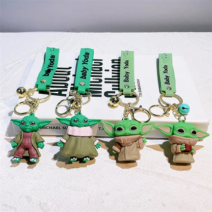 2024 New Yodas Baby Keychain Cute Doll Mandalorians Pendant Star Wared Keychain Handle