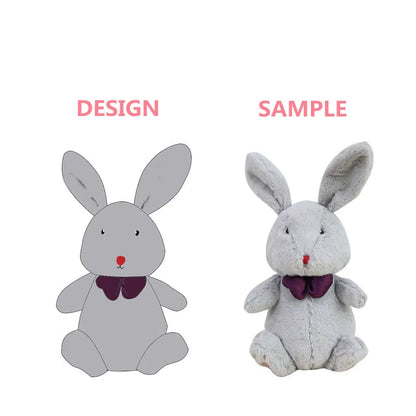 2026 Custom Plush Bunny Fur Plush Toys Stuffed Rabbits  Low Moq Custom Plush Animals High Quality Plushie