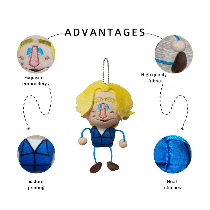 DIXIN--OEM ODM Promotional Cute Mini Cotton Plush Toys Kawaii Mascot Pendant Soft Toys Professional Custom Plush Keychains