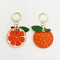 PU Leather Fruit Collection Access Card Holder Creative Keyring Charming Bag Charm Exquisite Design