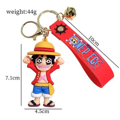 Cartoon Cute Anime One Pieces Luffys Doll Car Bag Pendant Keychain Wholesale Keychain Small Gift