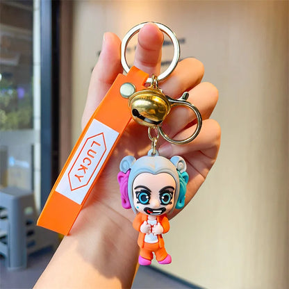 Creative Comic Clown Keychain Cartoon Suicide Squads Keychain Men and Women Car Bag Pendant Gifts Wholesale