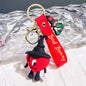 New Arrival PVC Rubber Keychain Creative Cartoon Car Pendant Promotional Rabbit Accessories and Gifts Keychain