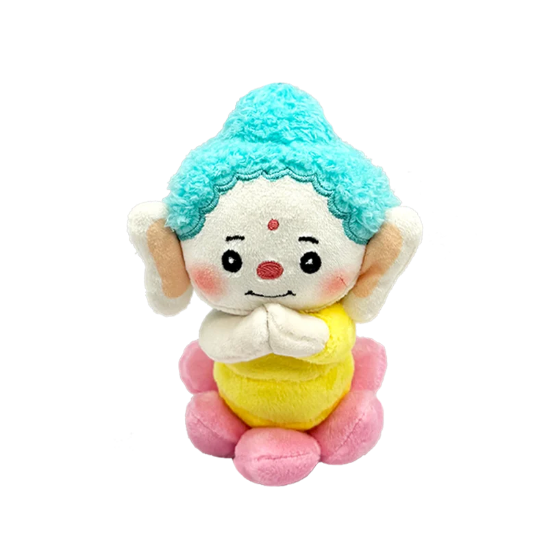 Customizable OEM/ODM Factory Source Free Design Modification Buddha Doll Lotus Throne Plush Pendant Toy for Cultural Bulk Gift