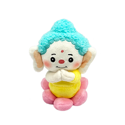Customizable OEM/ODM Factory Source Free Design Modification Buddha Doll Lotus Throne Plush Pendant Toy for Cultural Bulk Gift