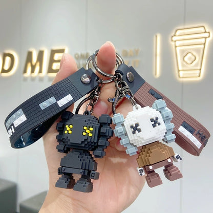 3D Cute Cartoon Anime PVC Keychain Accessories Trendy Birthday Gift Bag Pendant with Kaw Figure Keychain Toys