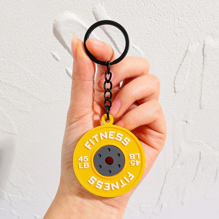 Fitness PVC Keychain Cute Bag Pendant for Women and Men Nice Cartoon Doll Rubber Keychain