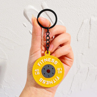 Fitness PVC Keychain Cute Bag Pendant for Women and Men Nice Cartoon Doll Rubber Keychain