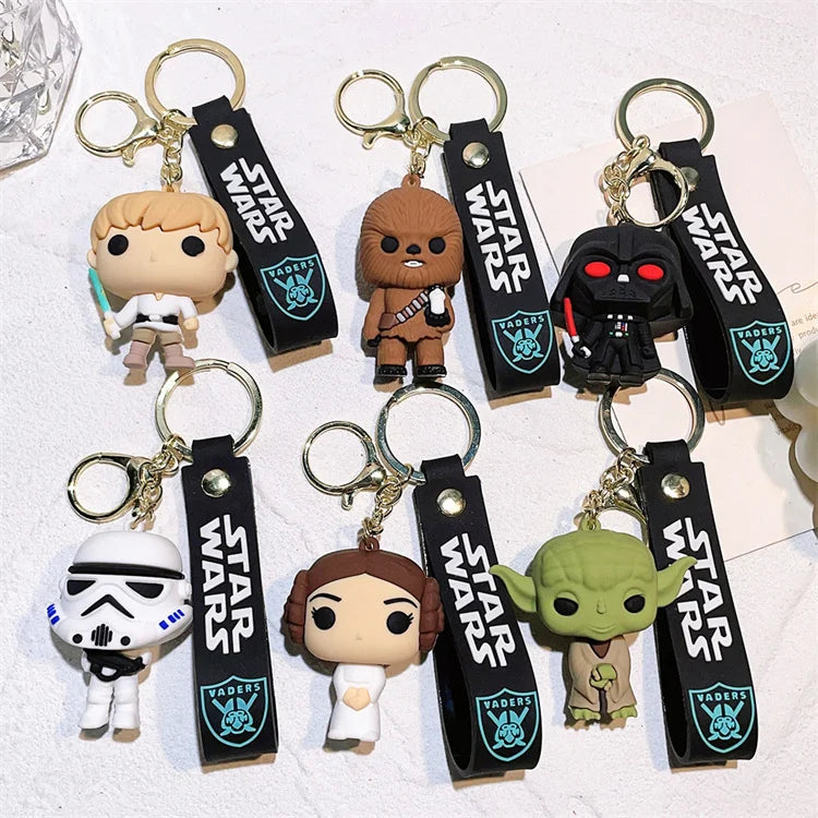 New Hot Selling StarWars Keychain Mandalorians Surrounding Baby Yodas Stormtroopers Keychain Pendant