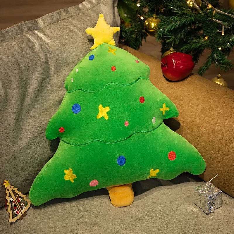 2026 New Custom Soft Cute Christmas Tree Plush Pillow Stuffed Pillow  Festival Decoration Plush Tree
