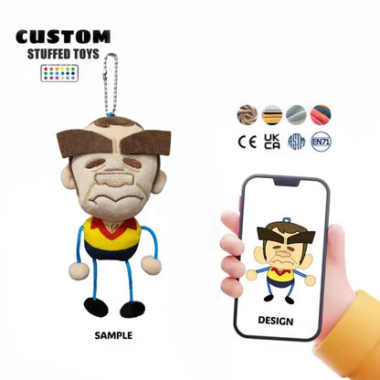 DIXIN--OEM ODM Promotional Cute Mini Cotton Plush Toys Kawaii Mascot Pendant Soft Toys Professional Custom Plush Keychains