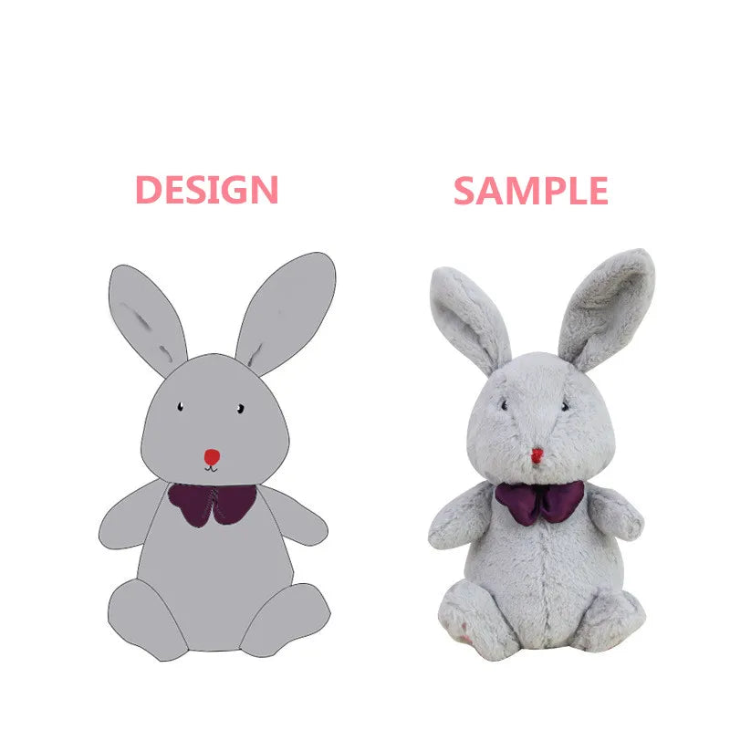 2026 Custom Plush Bunny Fur Plush Toys Stuffed Rabbits  Low Moq Custom Plush Animals High Quality Plushie