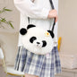 Kawaii Cartoon Animal Shape Plush Panda Raccoon Flower Bag Shoulder Crossbody Women's Bag Gift Bag