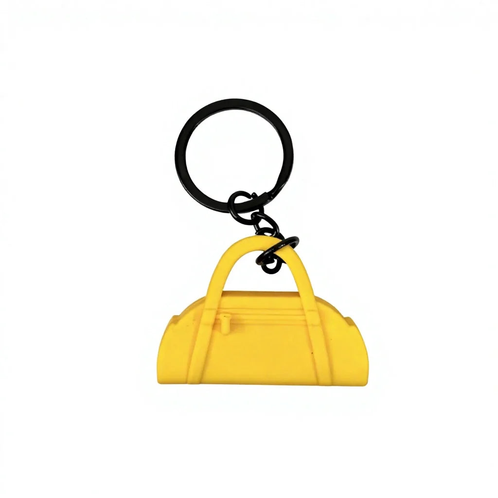 Hot Selling 3D Cartoon Gym Rubber Keychain Creative Anime 3D Yoga Bag Pendant Fitness Cool Key Chain