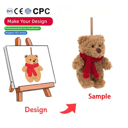 Manufacturer Customizes High-quality Cute Keychain Plush Toys Custom Plush KeyChain Toys