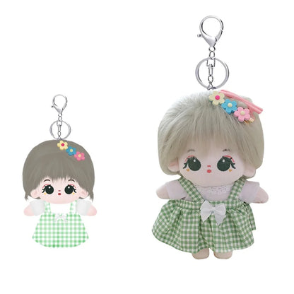 Custom Made Soft Toys 10cm 15cm 20cm Cute Plush Idol Cotton Doll Key Chain Custom Kpop Star Doll Figure Plush Keychains