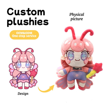 Adorable Elf Girl Plush Doll Customizable Anime-Related Toy Quick Prototyping Quotations Internet Celebrity IP Derivatives