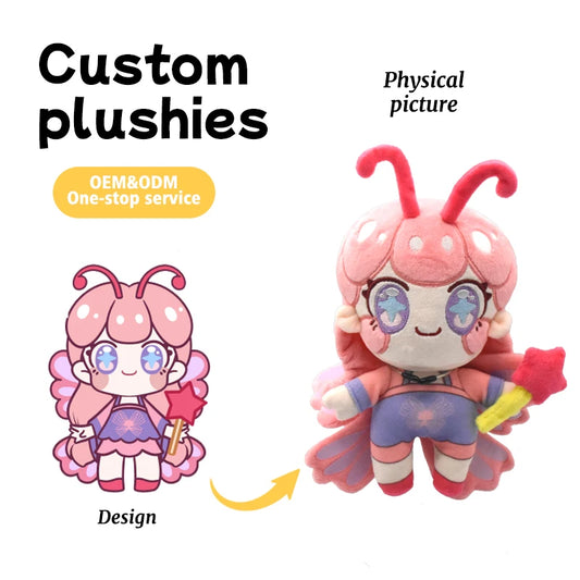 Adorable Elf Girl Plush Doll Customizable Anime-Related Toy Quick Prototyping Quotations Internet Celebrity IP Derivatives
