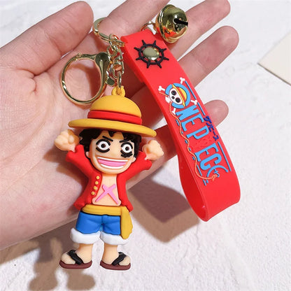 Cartoon Cute Anime One Pieces Luffys Doll Car Bag Pendant Keychain Wholesale Keychain Small Gift