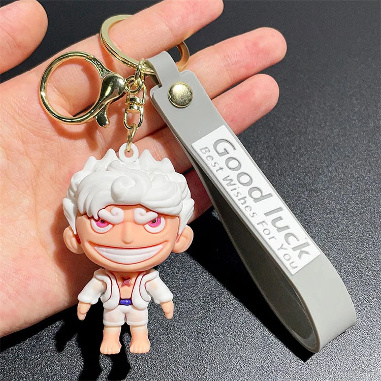 Cartoon Cute Anime One Pieces Luffys Doll Car Bag Pendant Keychain Wholesale Keychain Small Gift