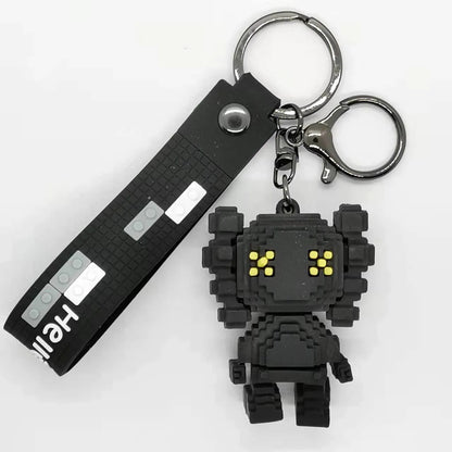 3D Cute Cartoon Anime PVC Keychain Accessories Trendy Birthday Gift Bag Pendant with Kaw Figure Keychain Toys