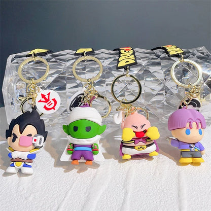 Goku Keychain Cartoon Key Pendant Soft Rubber Anime Small Wholesale Car Keychain Pendant