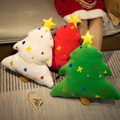2026 New Custom Soft Cute Christmas Tree Plush Pillow Stuffed Pillow  Festival Decoration Plush Tree