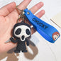Horror Series 3D Chucky Bride Keychain Cartoon Keyring Soft PVC Silicone Rubber KeyChain Child's Play 2 Chucky Keychain