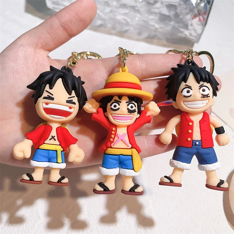 Cartoon Cute Anime One Pieces Luffys Doll Car Bag Pendant Keychain Wholesale Keychain Small Gift