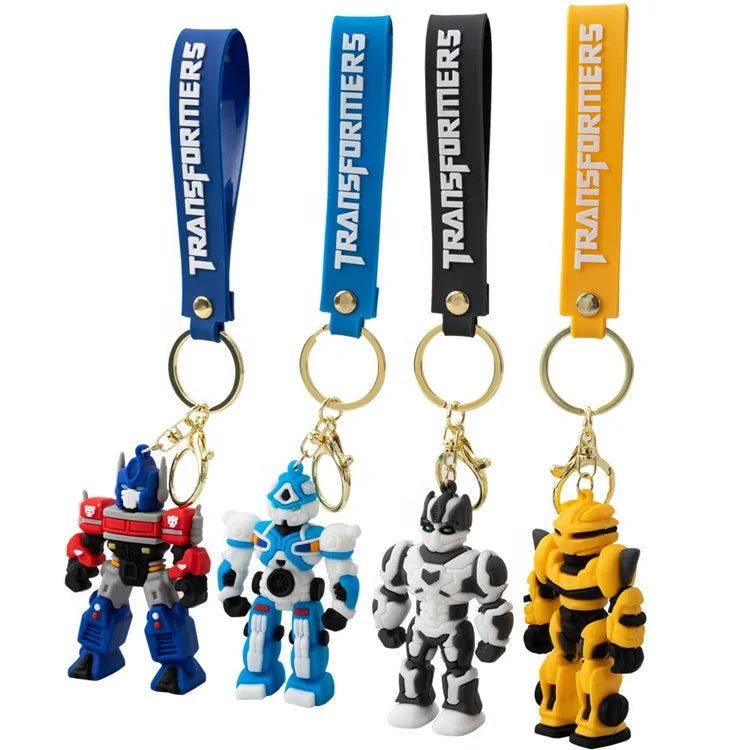 Building Blocks Cartoon Series Keychain Pendant Optimus Prime Bumble Bee Keychain Pendant Bag Car Ornaments