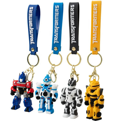 Building Blocks Cartoon Series Keychain Pendant Optimus Prime Bumble Bee Keychain Pendant Bag Car Ornaments