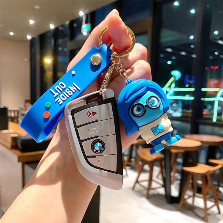 Insides Out Cartoon Keychain Car Keychain Pendant Anime Wholesale Small Gifts