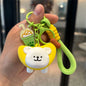 Cute Line Dog Sakura Club Keychain Couple School Bag Pendant Car Keychain Doll Small Gift Wholesale