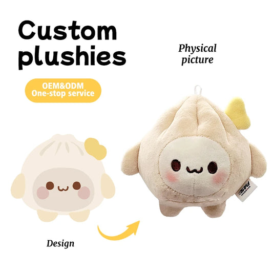 Direct Factory Sale Customizable Cute Healing-Style Bun Doll Keychain Hot Selling