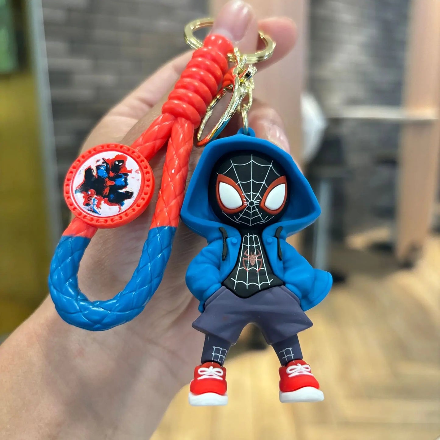 Cartoon Spiders Man Keychain Marvels Series Doll Pendant Superheros Keychain Car Bag Pendant