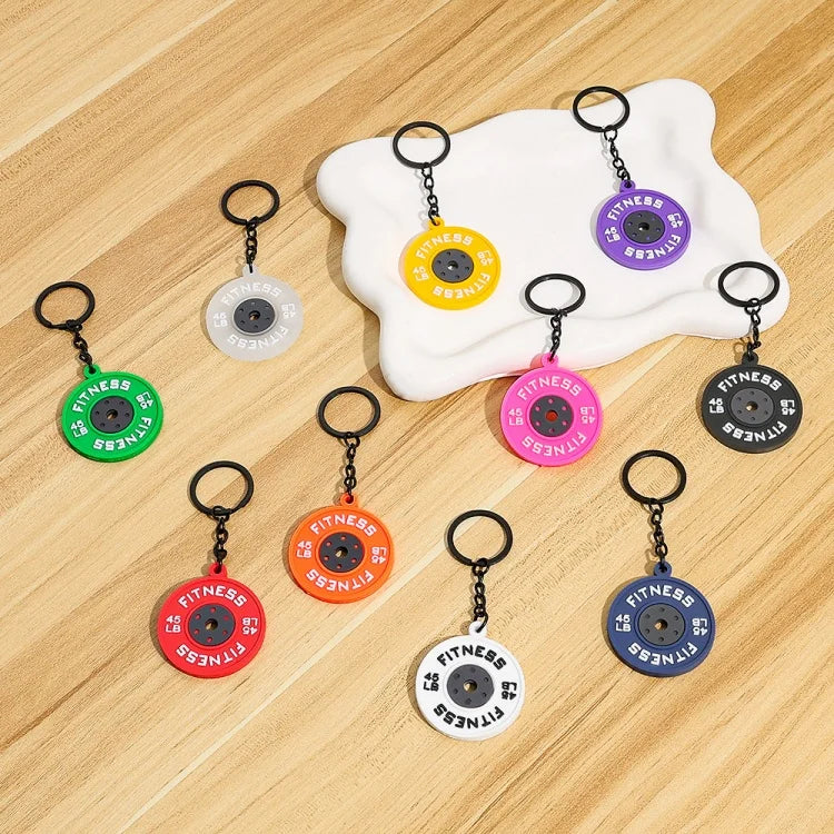 Fitness PVC Keychain Cute Bag Pendant for Women and Men Nice Cartoon Doll Rubber Keychain