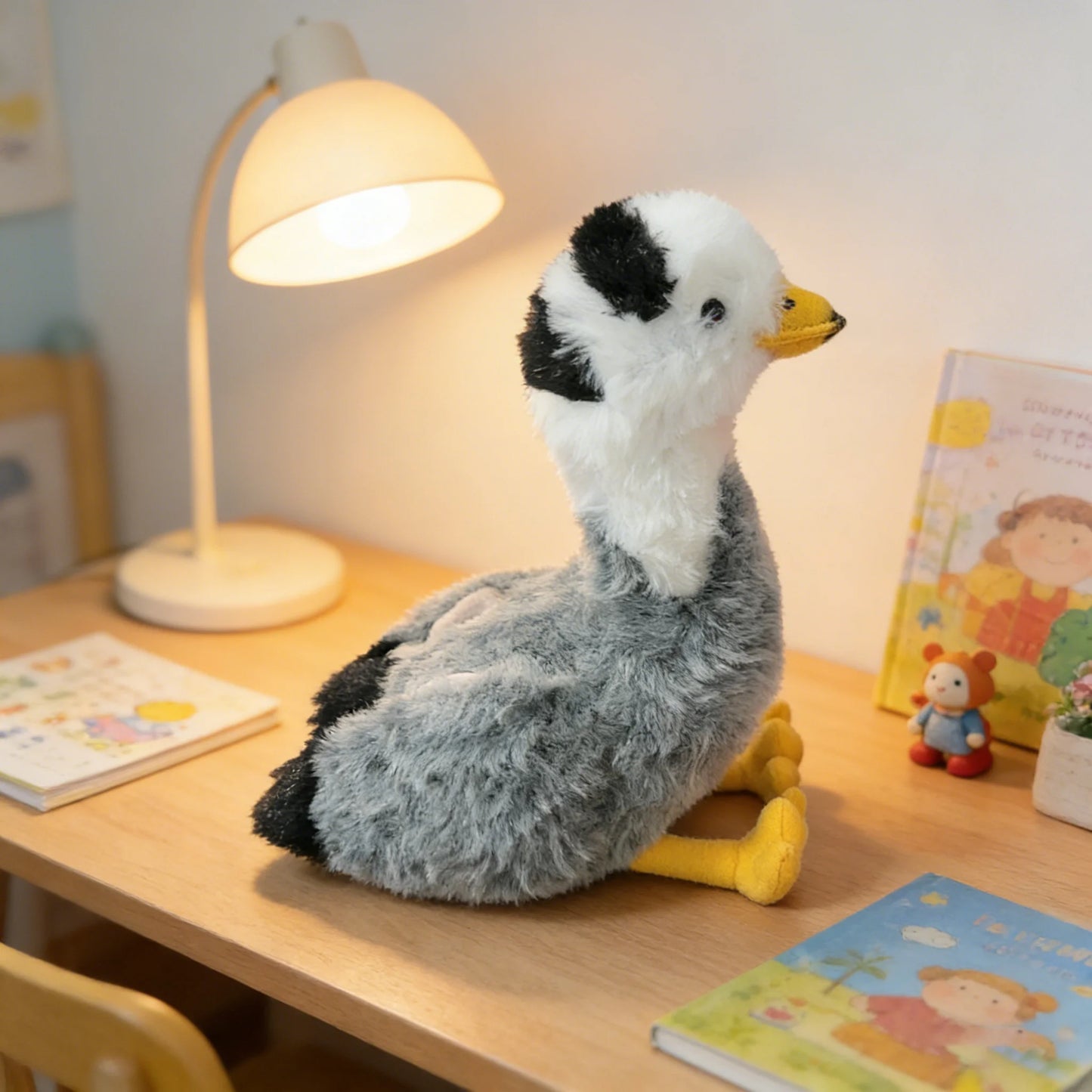 Customizable Furry Bird Plush Toy Super Soft Cute Waterfowl Design for Children's Day Gifts Corporate OEM/ODM Service Available