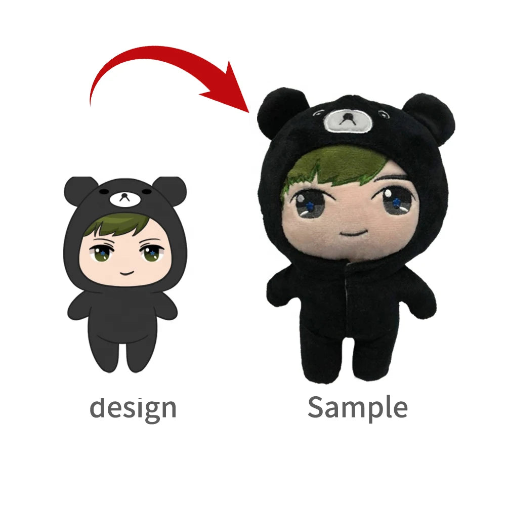 OEM Manufacturer No MOQ Plushie Customized Custom Plush Toy Kpop Idol Dolls Custom Plushies Movie Mascot Derivative Plush