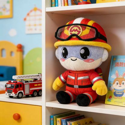 Customizable Full-Process ODM Support Creative Professions Series Firefighter Plush Doll Custom Logo/Colors/Uniforms Free Sample