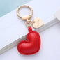 Leather Heart Keychain Charms Bag and Backpack Small Charm Car and Bag Keychain