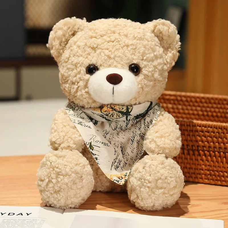 25cm High Quality Factory Wholesale Teddy Bear Series Multiple Kinds of Teddy Bears with Silk Scarves