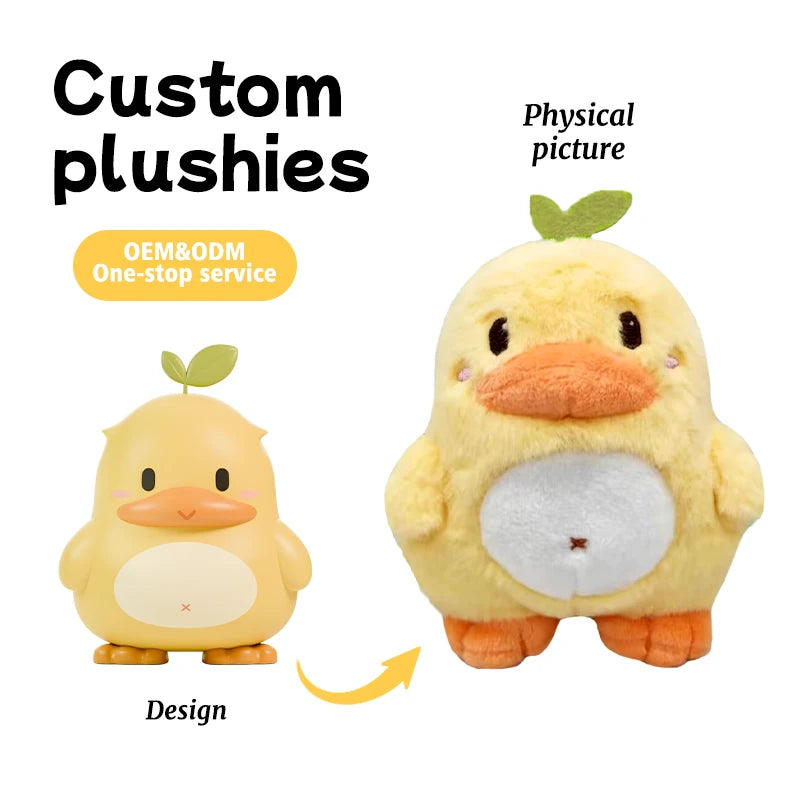Customizable Super Soft Yellow Duck Plush Toy Cute Corporate Gift & Children's Day Giveaway with Logo & Name Embroidery Low MOQ