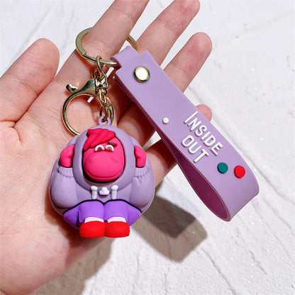 Insides Out Cartoon Keychain Car Keychain Pendant Anime Wholesale Small Gifts
