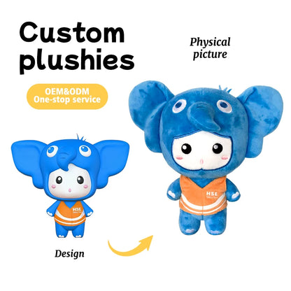 Original Factory Design Custom Custom-Made Plush Figure Toys Mascot Dolls Cartoon Character Suits As Corporate Gifts