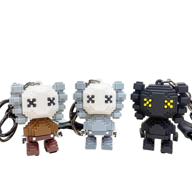 3D Cute Cartoon Anime PVC Keychain Accessories Trendy Birthday Gift Bag Pendant with Kaw Figure Keychain Toys